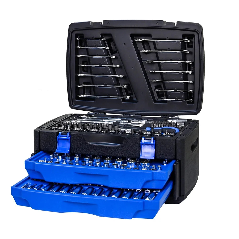 266 PCS Mechanics Tool Set, Hand Tool Box, Professional Mechanic Tool Kit Socket Wrench Set with Storage Case, Home Repair Tool Kit for Electrical, Plumbing, Carpentry, Automotive