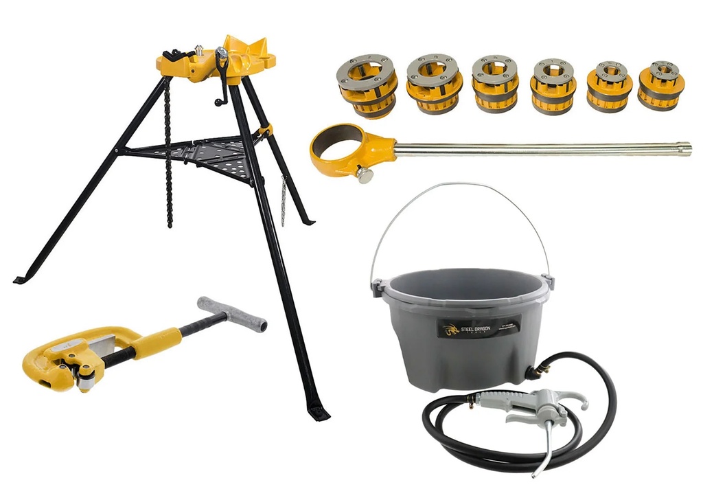 Steel Dragon Tools® 12-R Threader Kit with 418 Oiler 460 Chain Vise & 2A Cutter