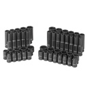 GREY PNEUMATIC 9748 1/4" Drive Standard and Deep Length Surface Drive Impact Set, 48 Pcs