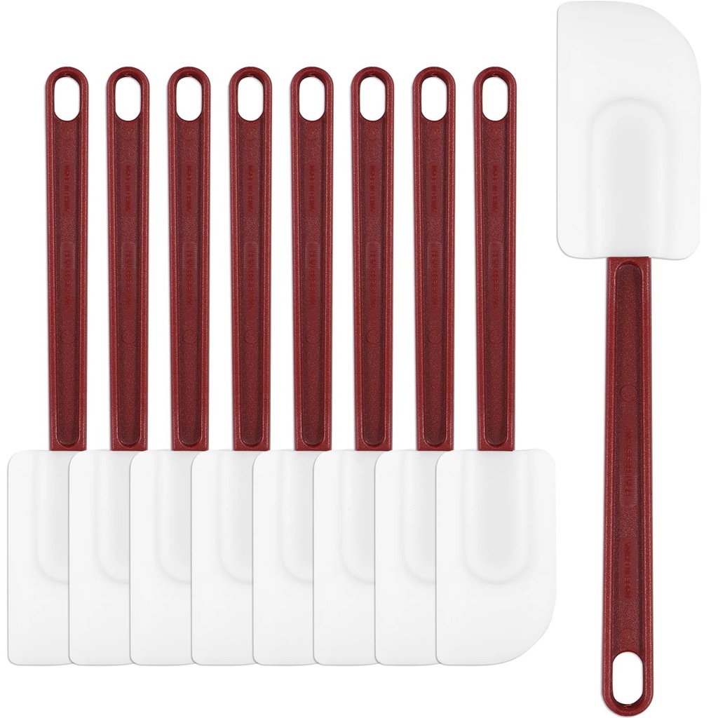 Ghojet 9Pcs Silicone Spatula Non-Stick Silicone Scraper 10Inch Heat Resistant Silicone Spatula Reusable Flexible Scrapers Kitchen Spatula Dishwasher Safe for Kitchen Cooking Baking