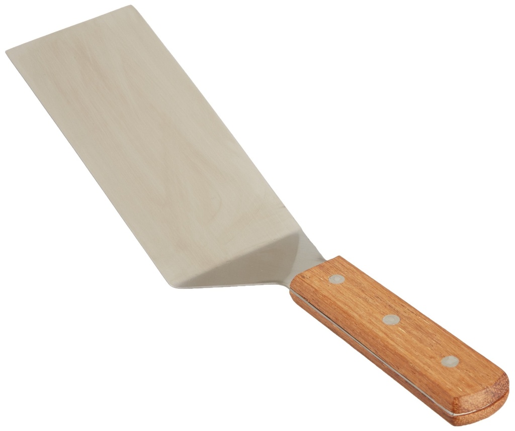 American Metalcraft LT12ST Straight Blade 12 In. Turner W/Wood Handle, Brown