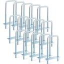 15 Pcs Square U Bolt in Zinc U Bolt Zn, Industrial and Scientific Supplies U Bolts for Boat Trailer Tube, Rectangular Wood and Metal Objects (3/8'' X 3'' X 7'')