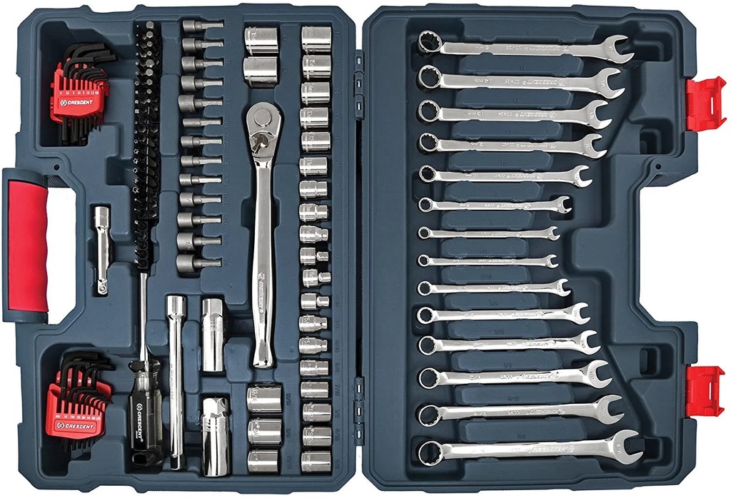 Crescent 128 Pc. 3/8" Drive 12 Point Standard Sae/Metric Mechanics Tool Set - CTK128MP2N