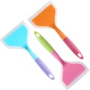 JANDEL 3 Pack Silicone Pancakes Shovel Wide Spatula Turner Nonstick Fried Shovel Fish Spatula Silicone Wide Flexible Turner for Nonstick Cookware Egg Cookie Omelette