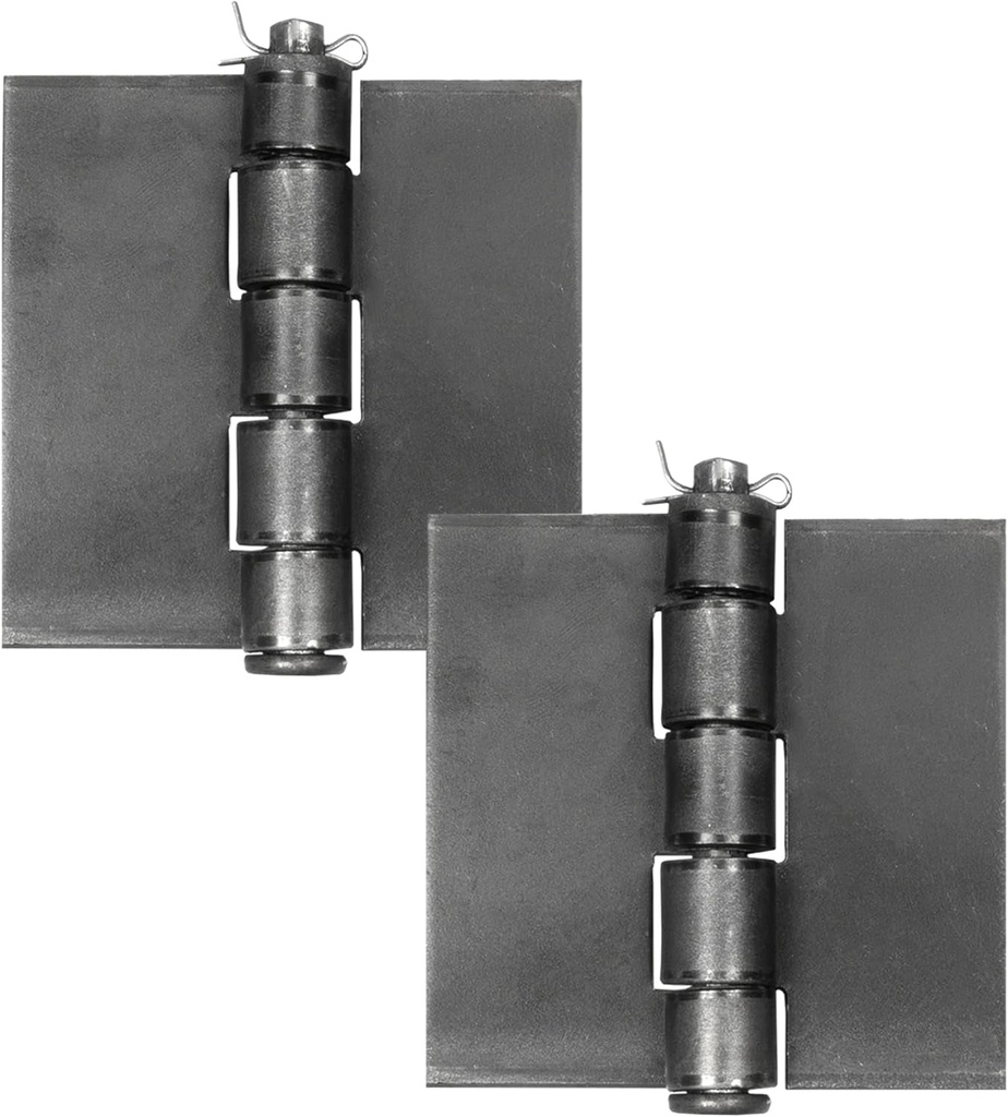 Ilyapa 2 Pack 4X4" Gate Hinges Heavy Duty Butt Hinges for Heavy Gate - Weld to Install, Trailer Gate Hinge for Farm/Garage Gate, Tailgates,Stainless Steel Hinges - Removable Pin
