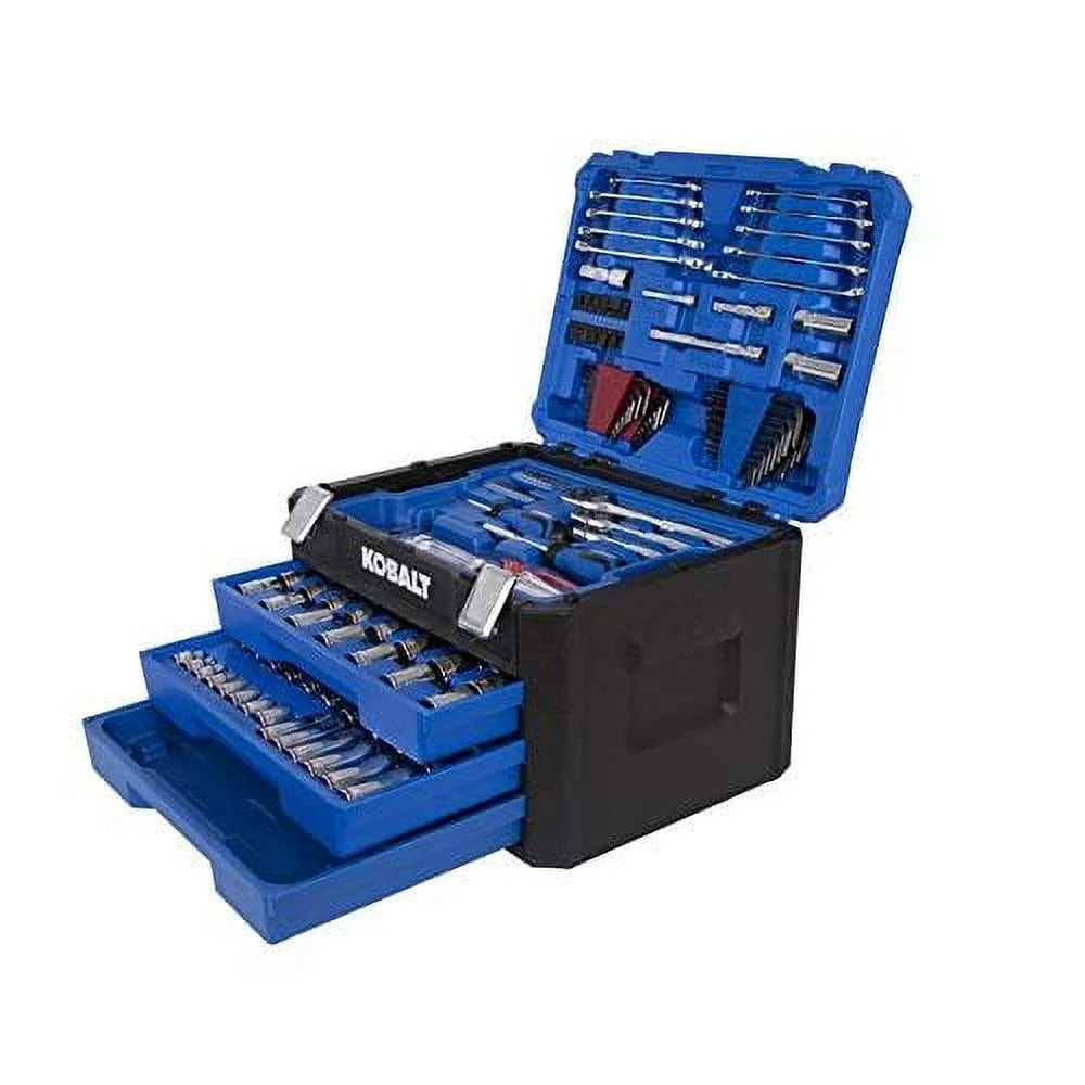 Kobalt 227-Piece Standard SAE and Metric Polished Chrome Mechanic'S Tool Set