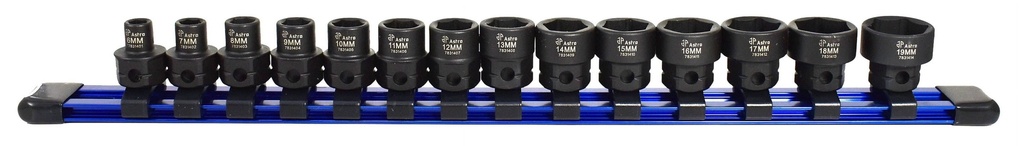 Astro Pneumatic Tool 78314 14Pc 3/8-Inch Drive Low Profile Nano Impact Sockets - Metric