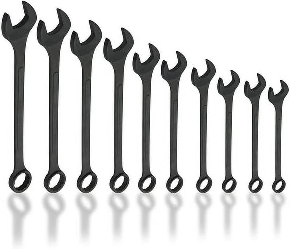 Neiko 03129A Jumbo Combination Wrench Set, 10 Piece, Black Oxide Finish, SAE (1-5/16" - 2")