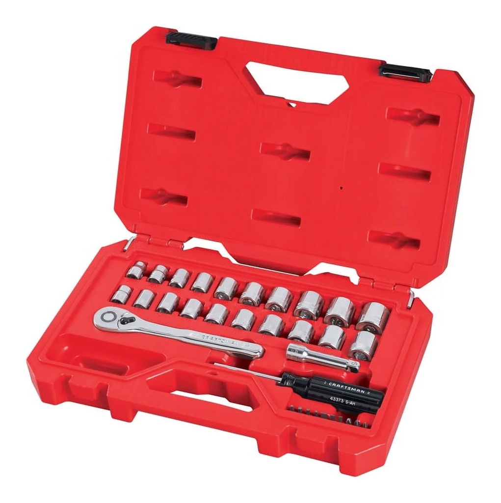 CRAFTSMAN Mechanics Tool Set, Sae/Metric, 3/8-Inch Drive, 32-Piece (CMMT12013)