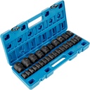 VEVOR Impact Socket Set 1/2 Inches 26 Piece Impact Sockets, Shallow Socket, 6-Point Sockets, Rugged Construction, CR-M0, 1/2 Inches Drive Socket Set Impact Metric 10 Mm - 36 Mm, with a Storage Cage