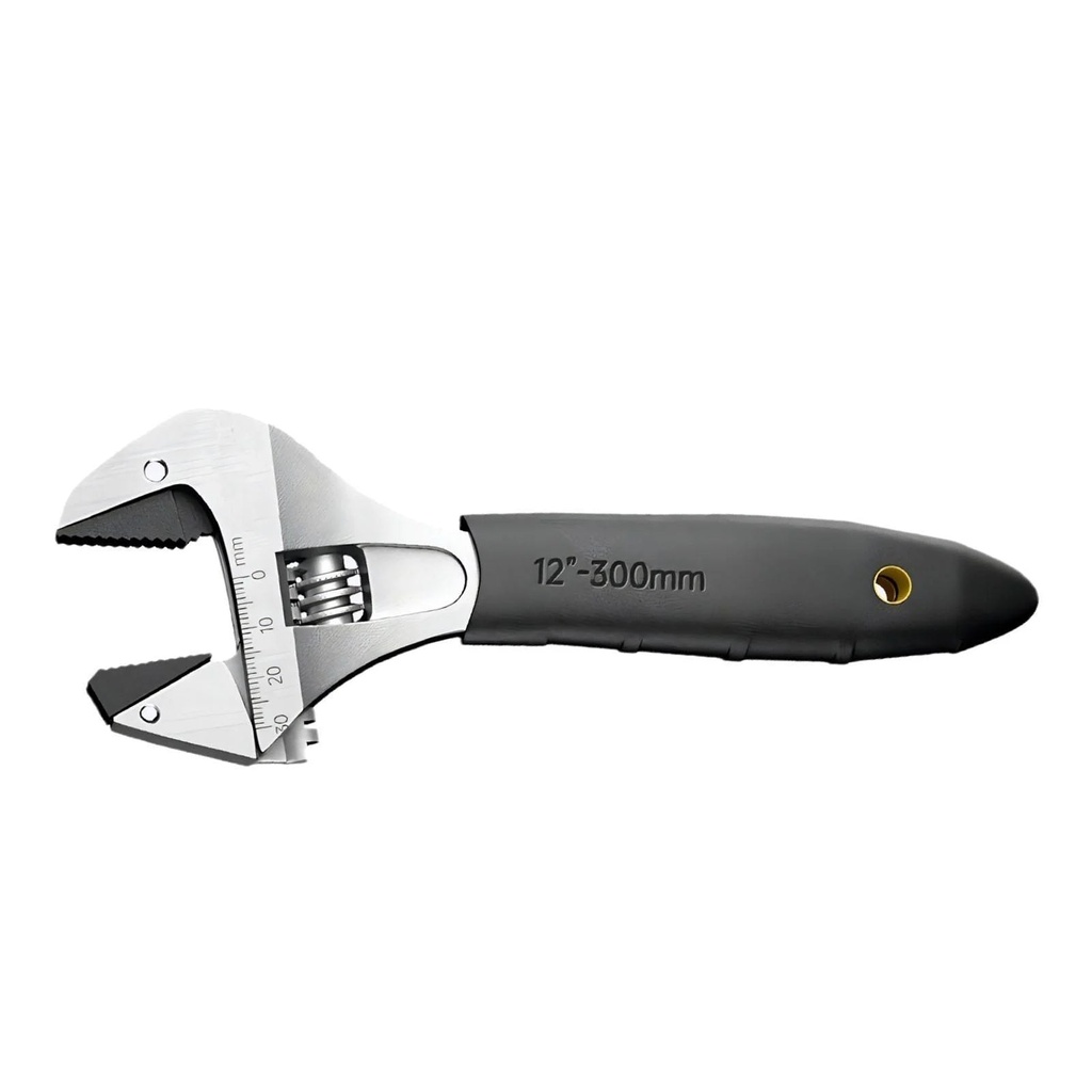 Kesoto Adjustable Ratchet Wrench Bathroom Spanner Wide Opening High Carbon Steel Accessories Heavy Duty Spanner for Gaps Home Repair 12 Inch