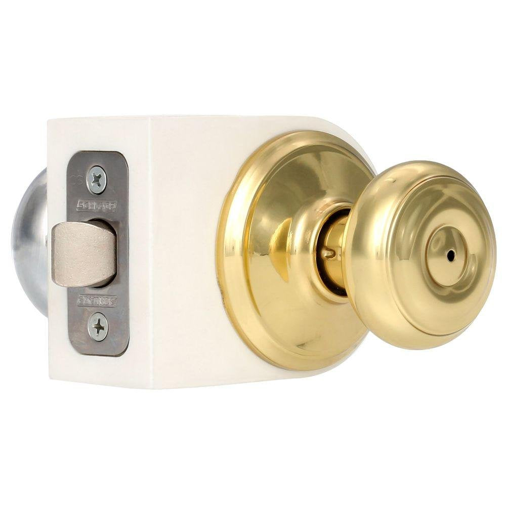 SCHLAGE 564893 Knob Lock Company F40 GEO 505/625 Georgian Privacy Brass/Polished Chrome