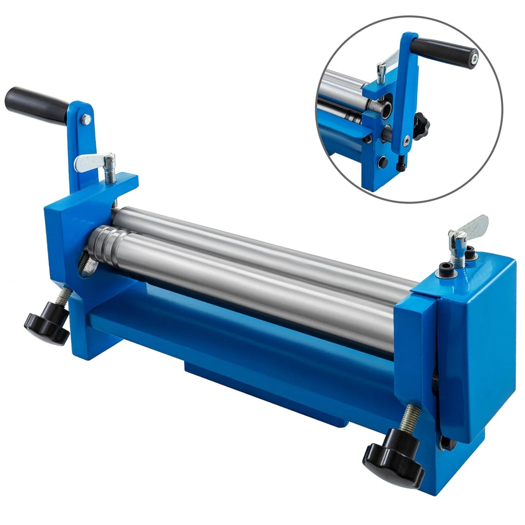 VEVOR Manual Wire Cylinders Tubes Roller Press 320Mm SR 320J Steel Plate Rolling Machine Radius 32Mm Metal Plate Bending round Machine