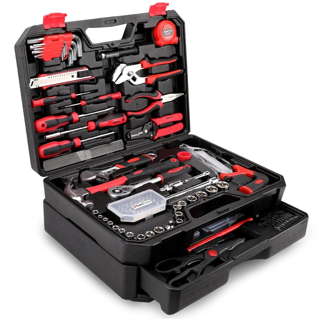 Kingtool 325 Piece Home Repair Tool Kit, General Home/Auto Repair Tool Set, Toolbox Storage Case with Drawer, General Household Tool Kit - Perfect for Homeowner, Diyer, Handyman