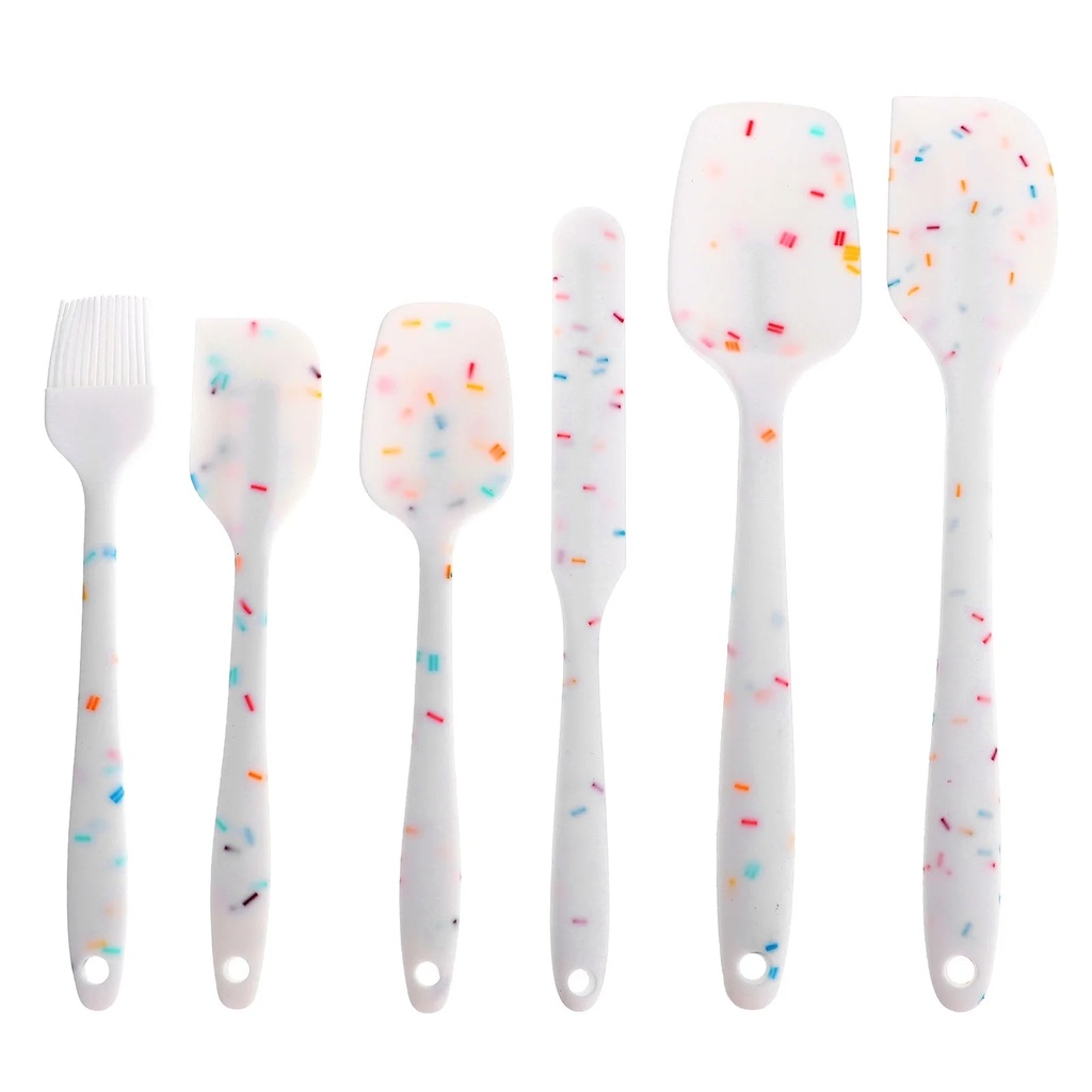 OUNONA Spatula Scraper Silicone Spatulas Butter Cream Cake Baking Peanut Mixing Rubber Spoon Spreader Pastry Kitchen Set Stick