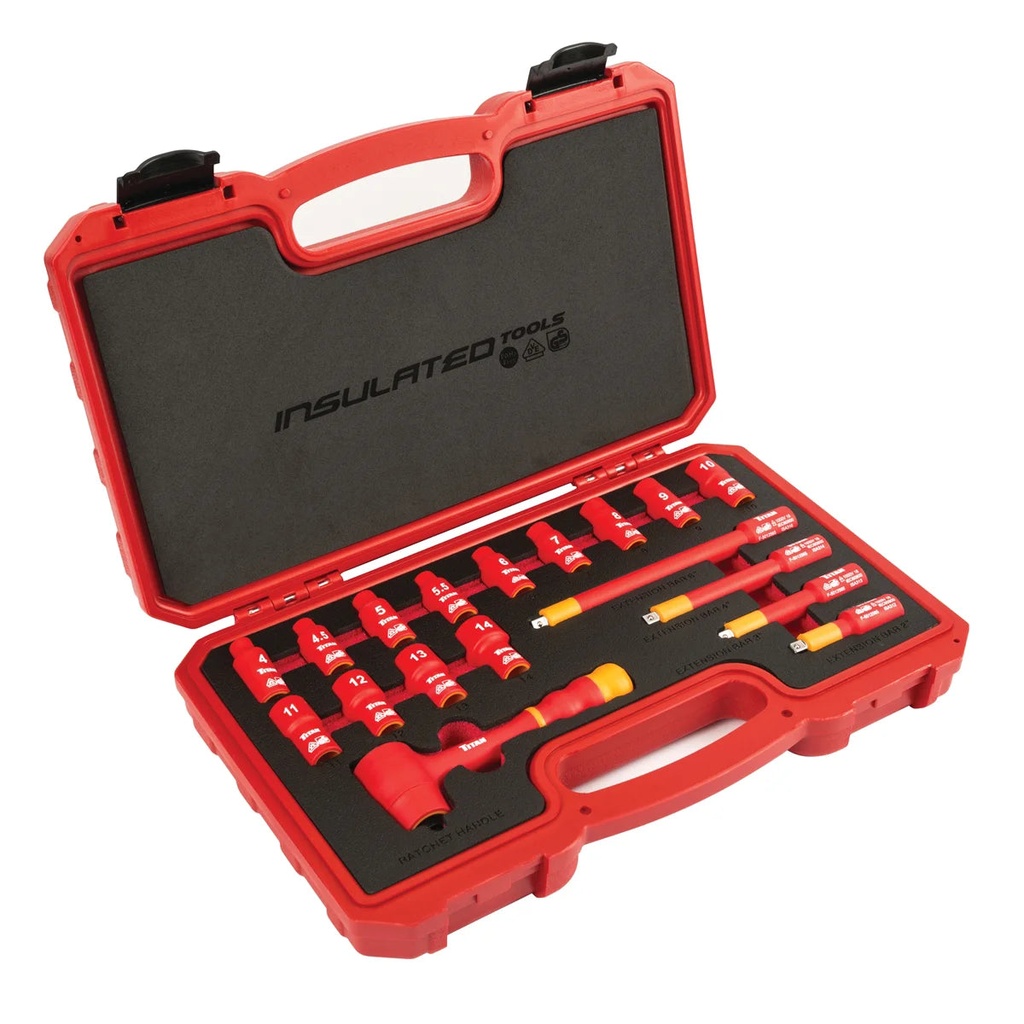 TITAN 18-PC 1/4" DR VDE INSULATED SO
