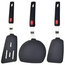 Silicone Spatula, 3 Flexible Turners for Non-Stick Cookware, for Frying, Cooking Turning Utensils, Dishwasher Safe , Black, Won'T Scratch or Melt Turners