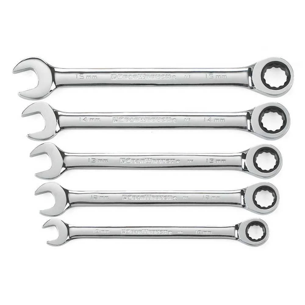 Gearwrench Ratcheting Wrench Set 5 Pc. Metric Combination