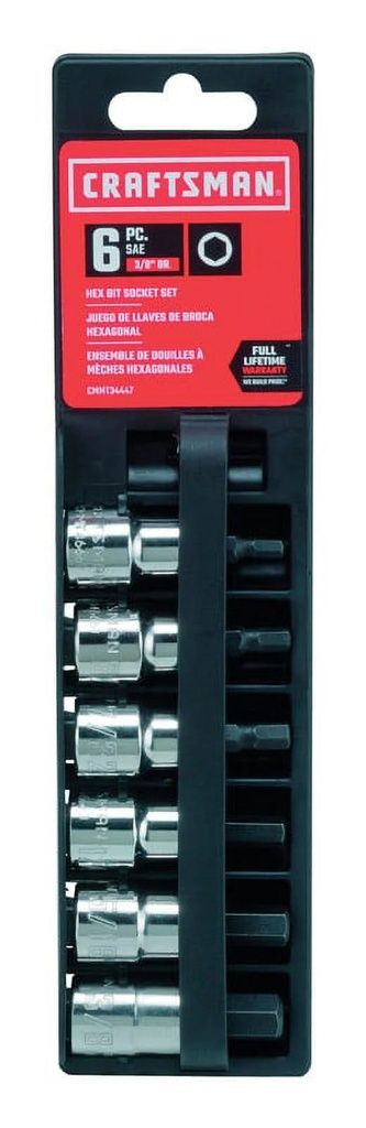 CRAFTSMAN Hex Bit Socket Set, Metric, 6-Piece (CMMT34448)