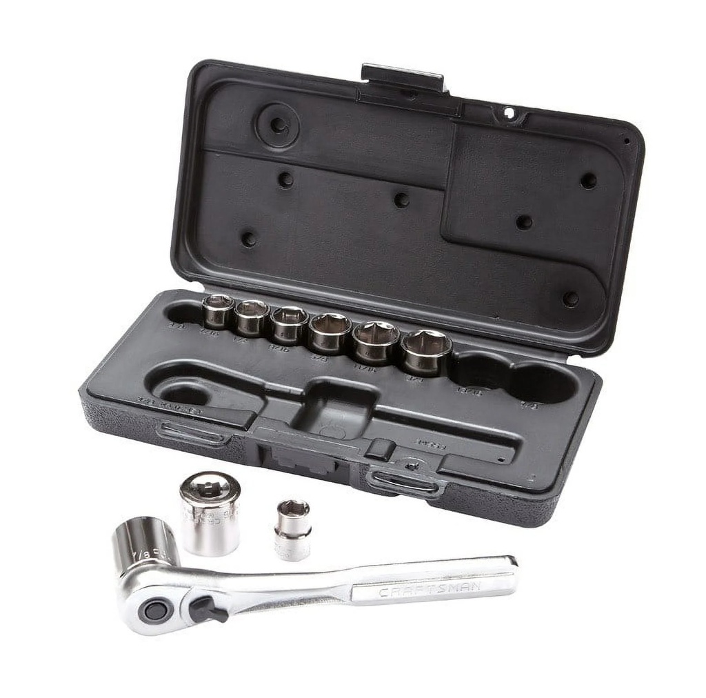 Craftsman Sae Socket Set 10 Piece 3/8 " Drive 7-11/16 " Long
