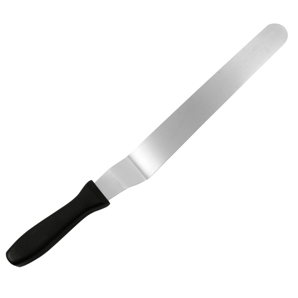 Fat Daddio'S SPAT-12OS Stainless Steel Offset Spatula, 12 Inch, Black, Silver