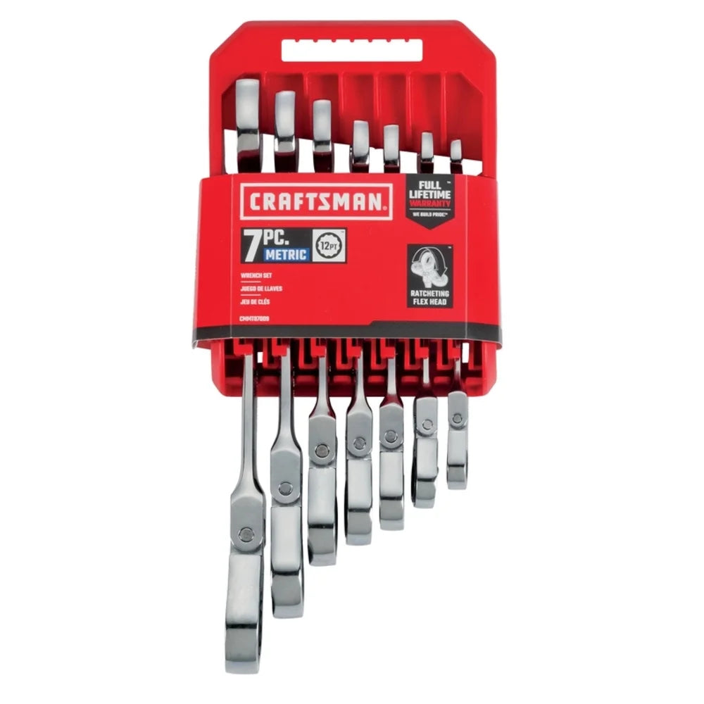 Craftsman Combination Wrench Set,12 Points,Chrome CMMT87009