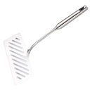 Toma Stainless Steel Fish Spatula Multi-Purpose Wide Steak Spatula Slotted Cooking Turner with Long Handle for Flipping Frying Grilling