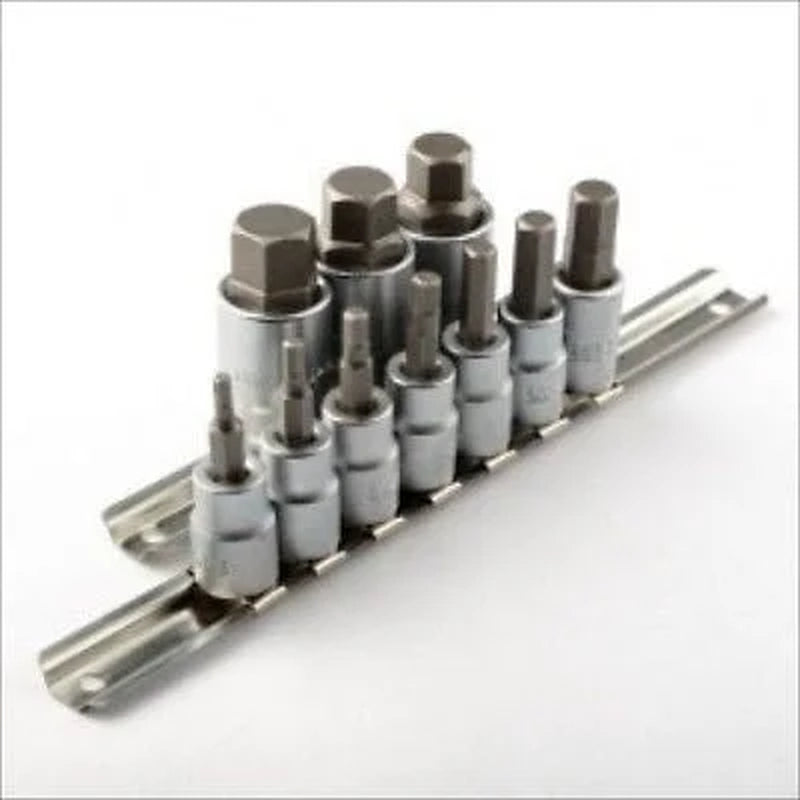 12 Pc 3/8" and 1/2" Drive SAE Standard Hex Bit Allen Key Socket Tool Set Hexagon
