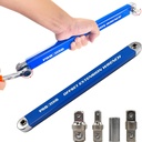 Speed Pro Offset Extension Wrench - Prospeed Ratchet Extension Wrench Impact Tool with 1/2", 1/4" and 3/8" Square Drive Adapters, Speed Pro off Set Extension Wrench for Variety of Tight Spaces