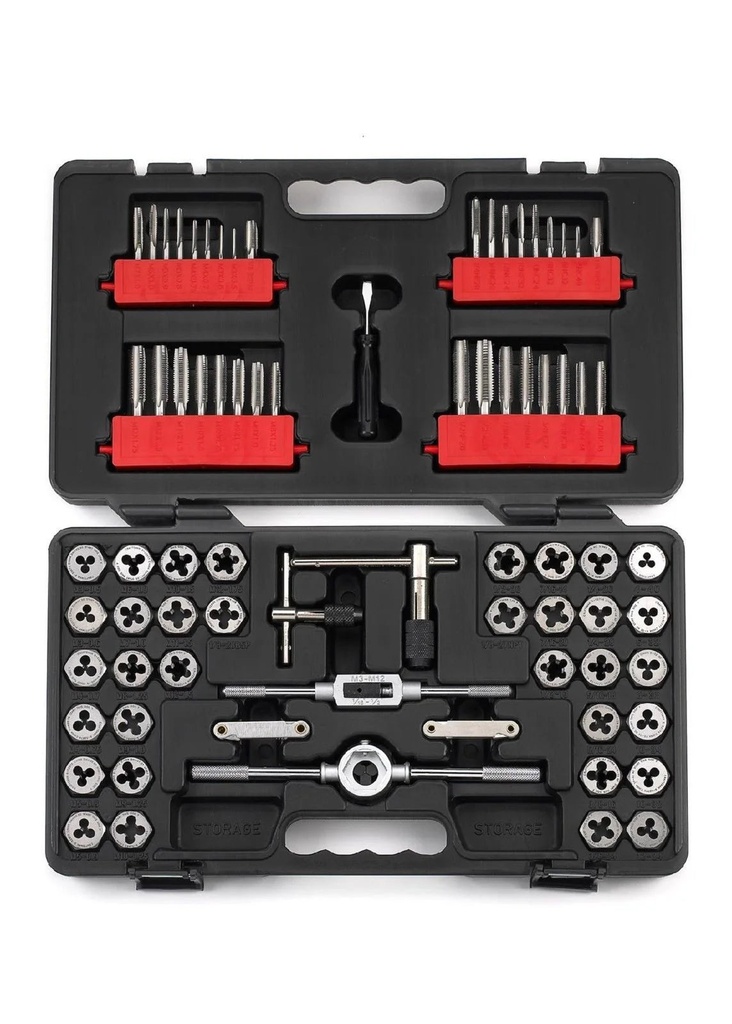 Craftsman Tap and Die Carbon Steel Set Metric Sae Combination 75 Pc. 52377