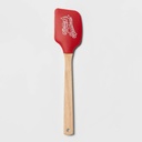2Pc Grandma'S Holiday Silicone Wooden Spatula Set (Merry Christmas - Holly Berry) Threshold Collection