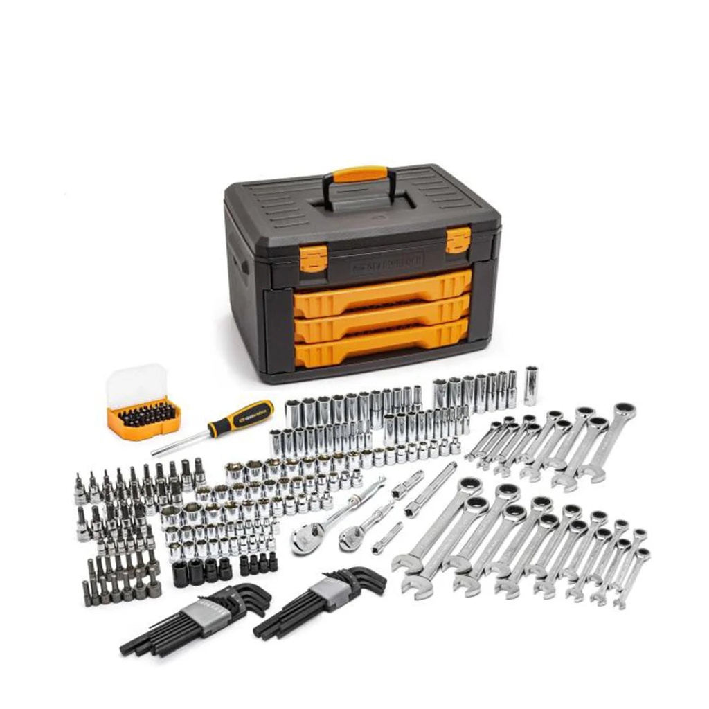 Gearwrench 80944 232Pc 1/4", 3/8" Dr Metric & SAE Mechanics Hand Tool Set