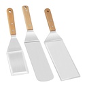 Heavy Duty Grill Spatula & Scraper Set Griddle Accessory Tool Griddle Spatulas for Cutlets Kitchen Tools Utensils Baking - 3Pcs