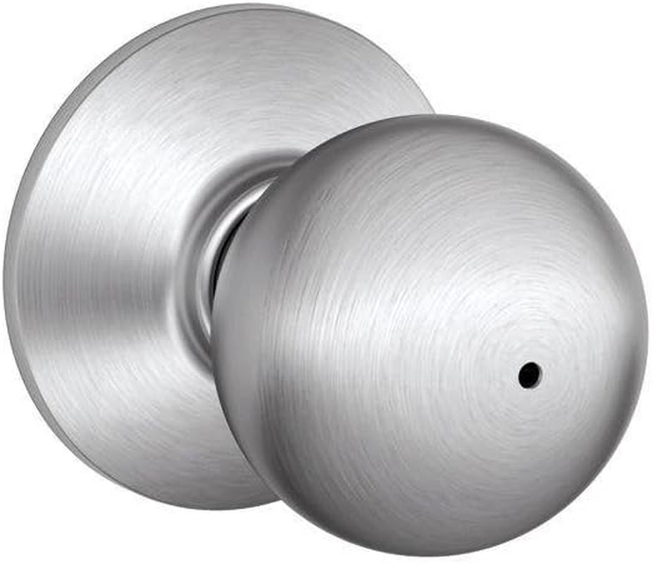 SCHLAGE F40ORB626 Orbit Privacy Knob, Satin Chrome