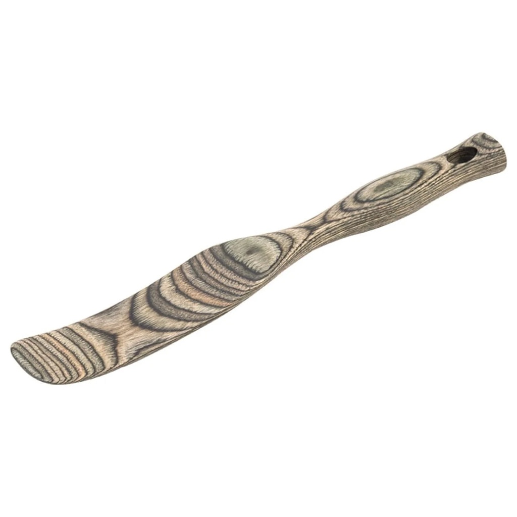 Island Bamboo Pakkawood 8-Inch Slim Spurtle, Black