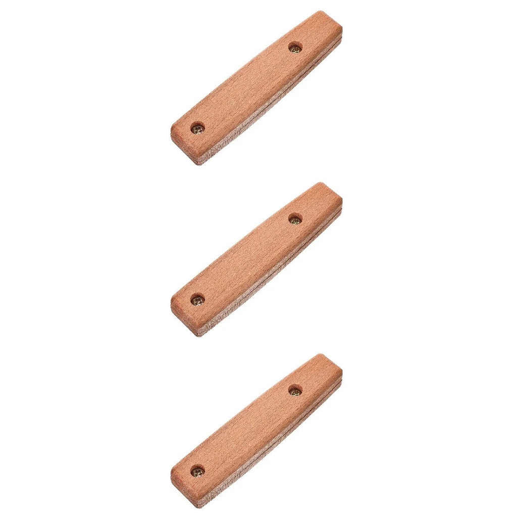 3 Sets Wooden Spatula Handle Griddle Accessories the Tools Frying Pan Handles Replacement Anti-Scald