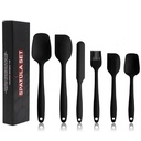 DEELLEEO 6Pcs Food Grade Silicone Rubber Spatula Set -Bpa-Free, Professional for Nonstick Cookware, Special for Cooking, Baking
