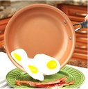 Frying Pan Fry Pans Skillet Dyegold Non Stick Frying Pans 12 in Clearance, Easy Clean, Pfoa/Pfas Free, Stainless Steel Base, Orange