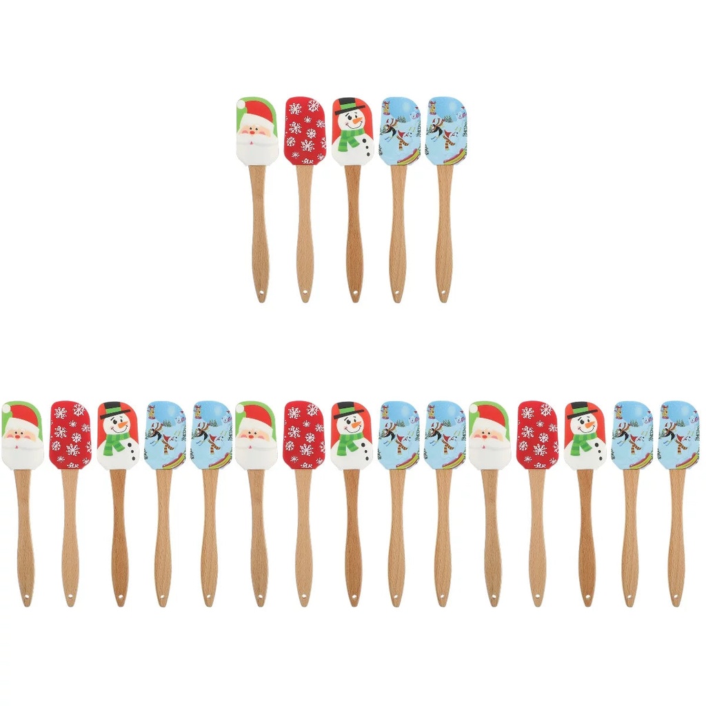 HOMEMAXS 20 Pcs Ergonomic Baking Spatulas Kitchen Baking Tools Household Baking Spatulas (Mixed Style)
