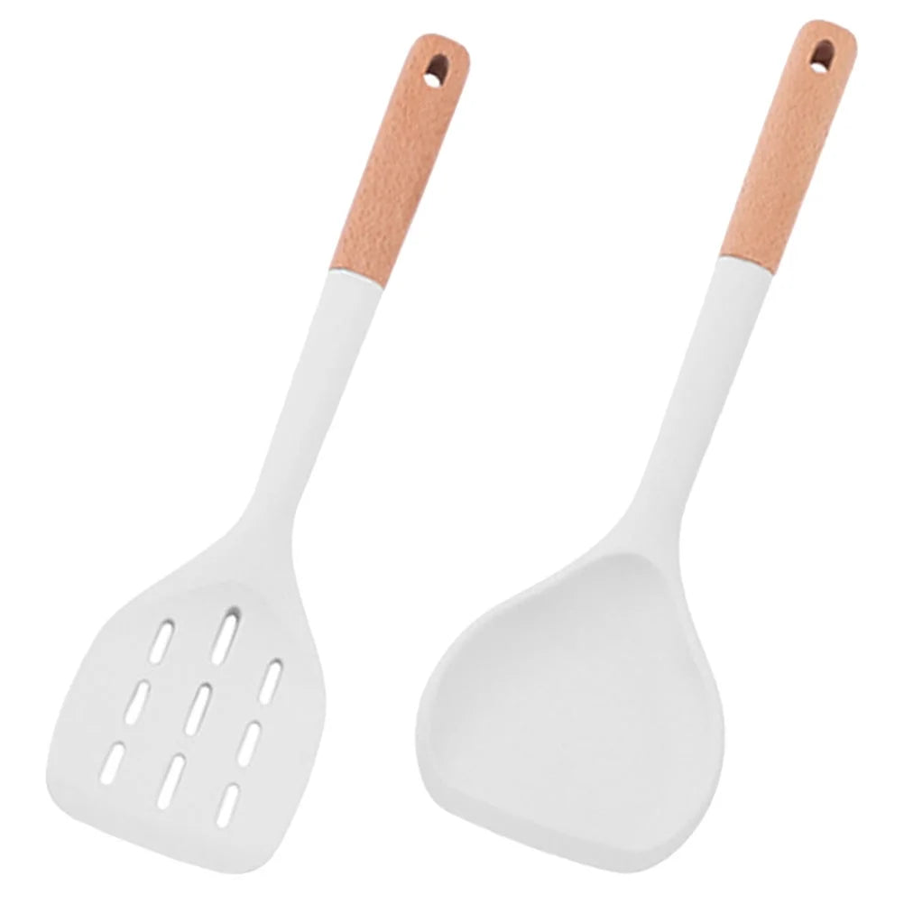 Silicone Kitchenware Cooking Utensils Spatula Spachulas Sets Non Stick Spatulas Cookware