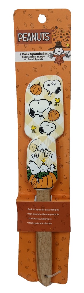 Peanuts 2 Pack Spatula Set Happy Fall-Idays Thanksgiving Fall Autumn Snoopy Woodstock