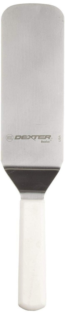 Basics P94856 8" X 3" White Cake Turner with Polypropylene Handle