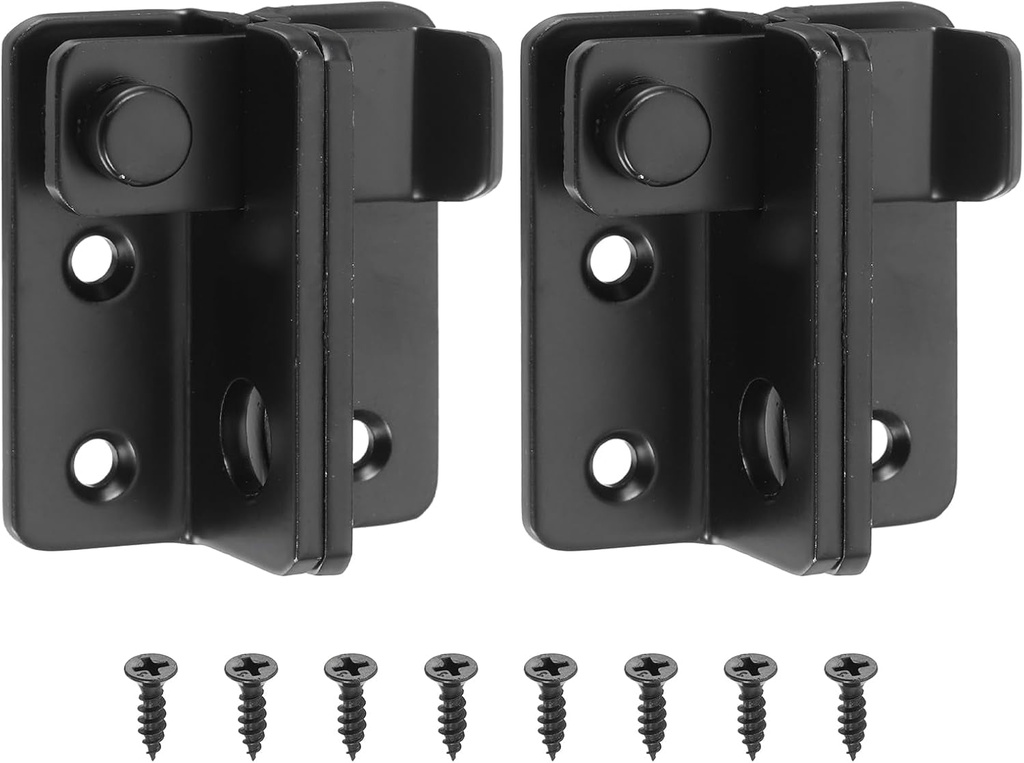 Uxcell 2Pcs Flip Gate Latches, 62Mm Stainless Steel Slide Bolt Latch Door Lock Catch with Padlock Hole for Barn Cabinet Pet Cage Wood Fence Garage Window (Left Open, Black)