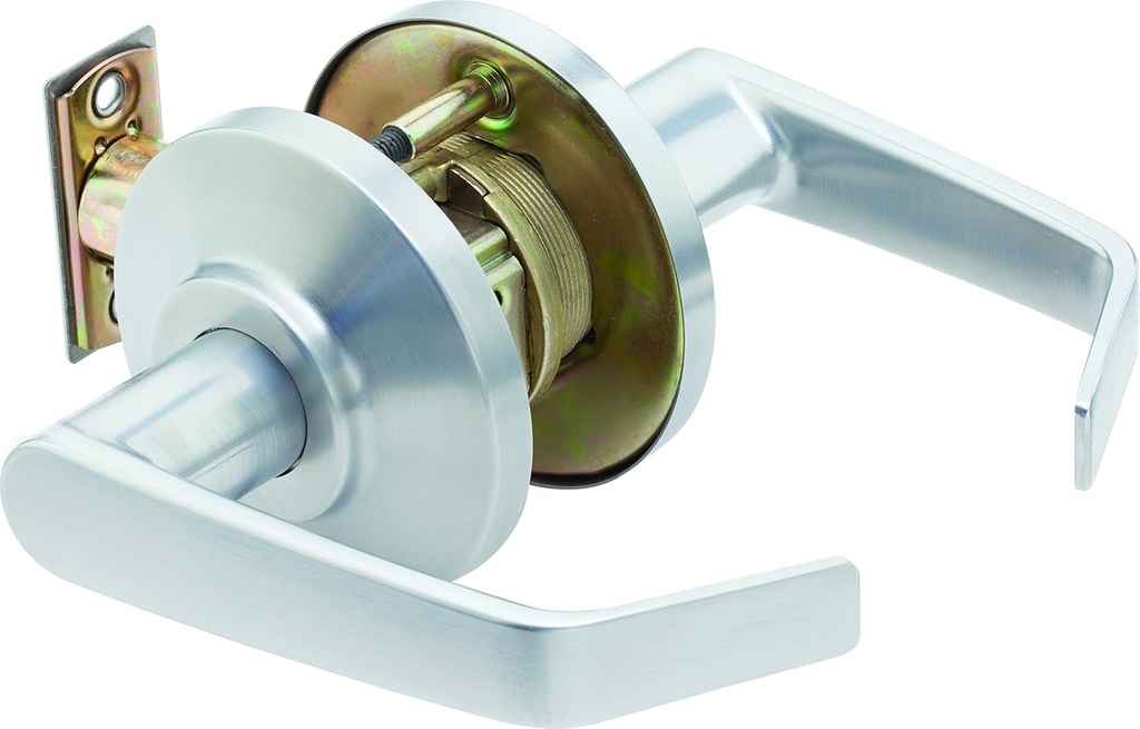 Stanley Best 7KC 30 N 15D S3 626 Keyless Contour Angle Return Medium Duty Lockset, Passage, Satin Chrome, 2"