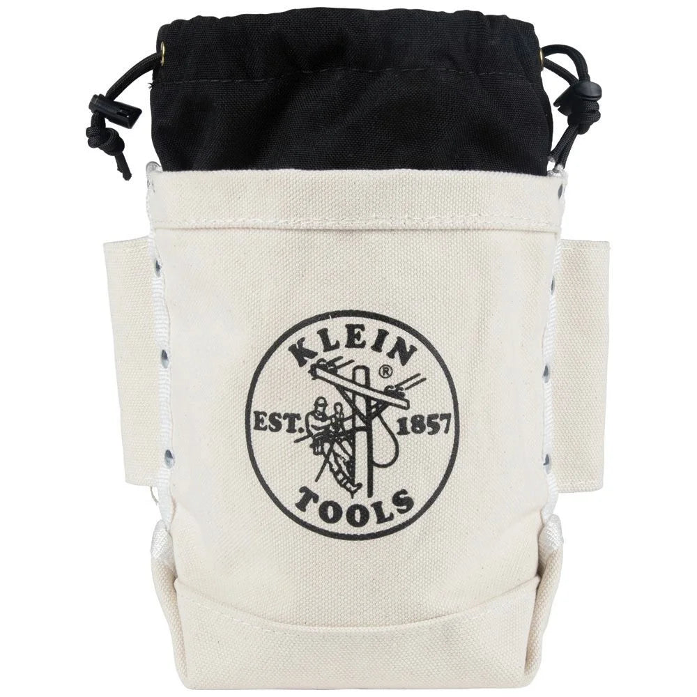 Klein Tools 5416TCP 5 In. X 12 In. X 9 In. Extra Tall Top Closing Bolt Canvas Tool Bag - Natural
