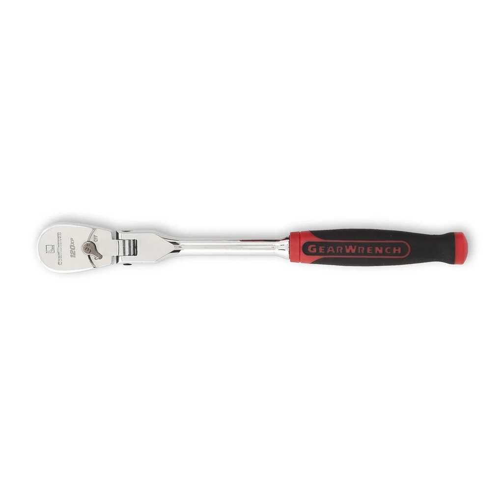 Gearwrench 1/4" Drive 120XP™ Dual Material Flex Head Teardrop Ratchet 8"
