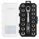HART 16-Piece 3/8-Inch Drive Pass-Thru Socket Set, Chrome