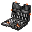 SKYSHALO Mechanics Tool Set and Socket Set, 1/4" and 3/8" Drive Deep & Standard Sockets, 205 Piece SAE and Metric Mechanic Tool Kit with Bits, Combination Wrench, Hex Wrenches, Accessories