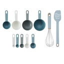 Beautiful by Drew Barrymore Kitchen Baking Tool Set, 11 Pieces, Including a Whisk, Measuring Cups and Spoons and a Silicone Spatula