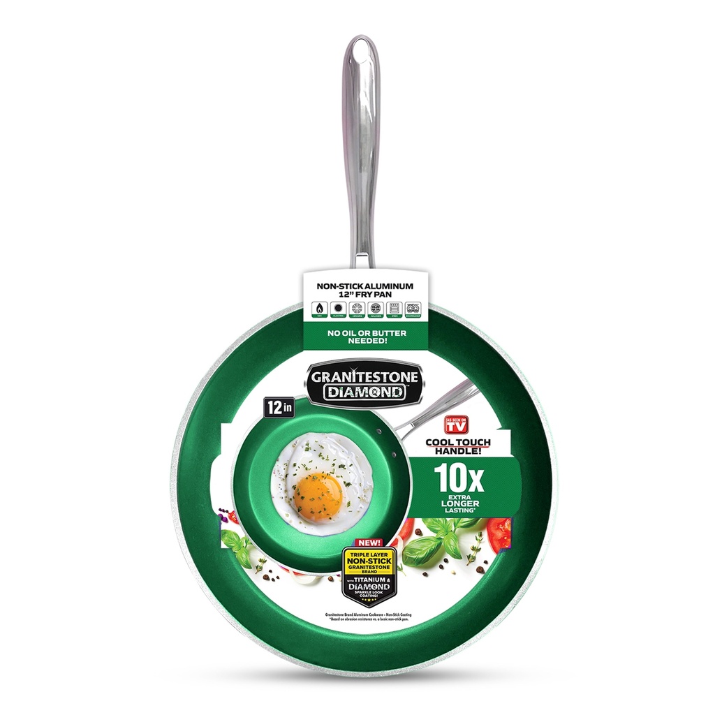 Granitestone 12" Emerald Non Stick Aluminum Specialty Pan